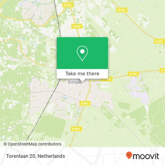 Torenlaan 20, 3851 NR Ermelo map