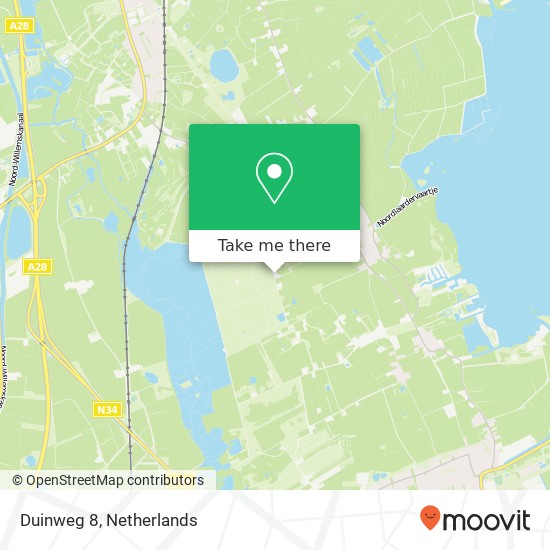 Duinweg 8, 9479 TM Noordlaren map