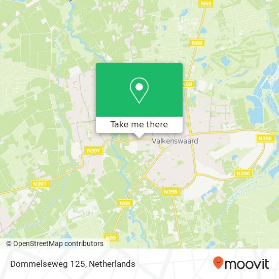 Dommelseweg 125, 5554 NN Valkenswaard Karte