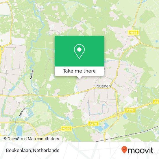 Beukenlaan, 5671 AM Nuenen map