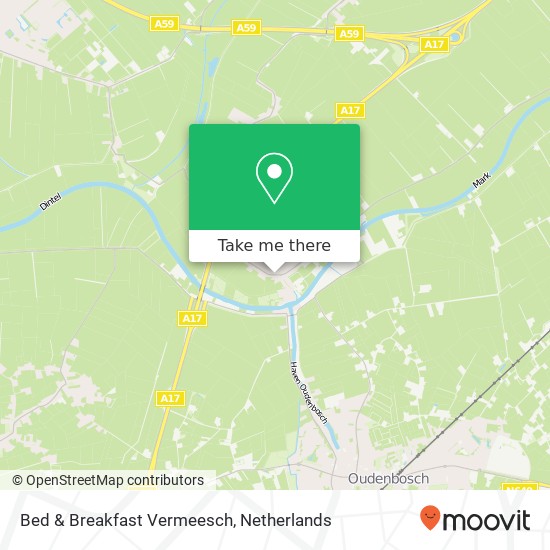 Bed & Breakfast Vermeesch map