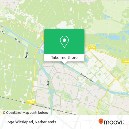 Hoge Witsiepad, 5045 Tilburg map