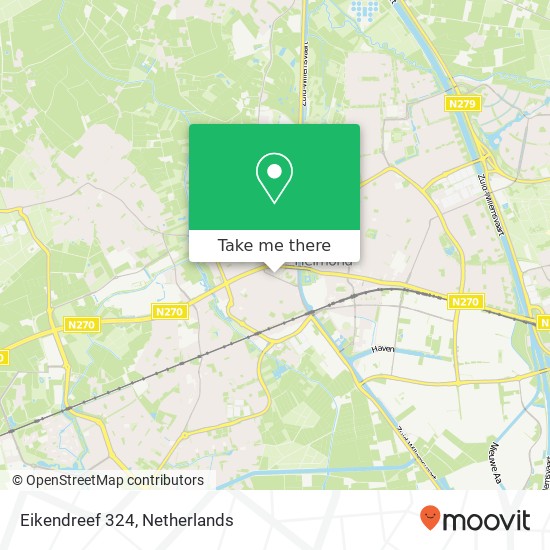 Eikendreef 324, 5707 BR Helmond map