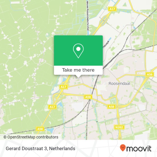 Gerard Doustraat 3, 4703 LH Roosendaal Karte
