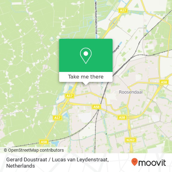 Gerard Doustraat / Lucas van Leydenstraat, 4703 HZ Roosendaal map