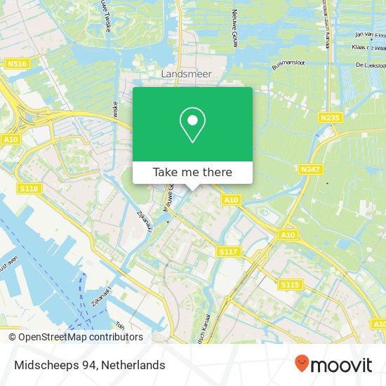 Midscheeps 94, 1034 TK Amsterdam Karte