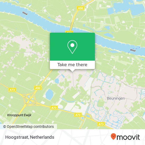 Hoogstraat, 6644 CA Ewijk map