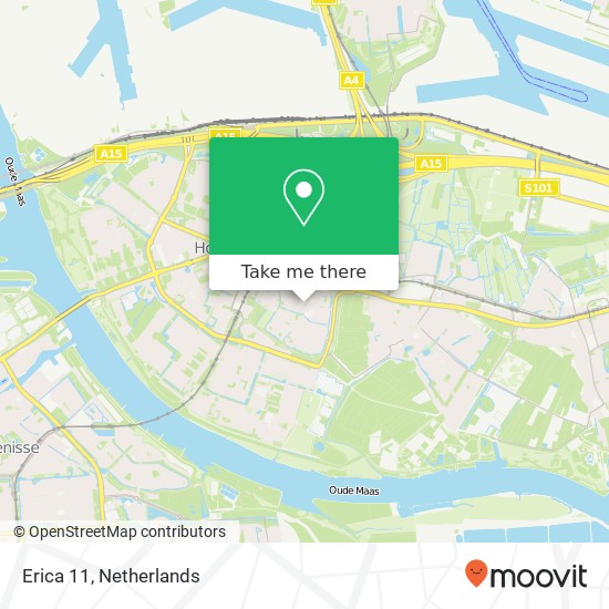 Erica 11, 3191 RE Hoogvliet map