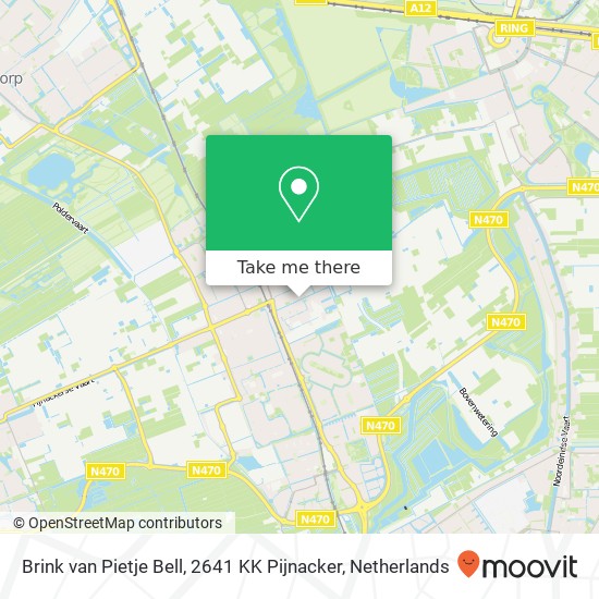 Brink van Pietje Bell, 2641 KK Pijnacker Karte