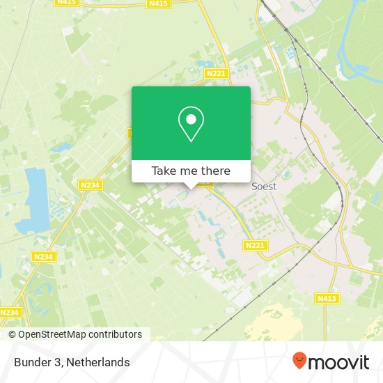 Bunder 3, 3763 WC Soest Karte