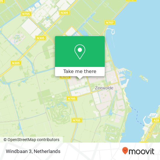 Windbaan 3, 3893 CC Zeewolde map