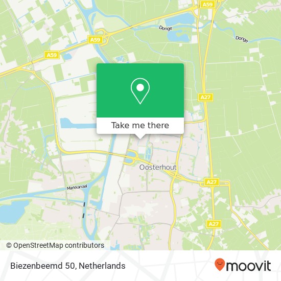 Biezenbeemd 50, 4907 EG Oosterhout map