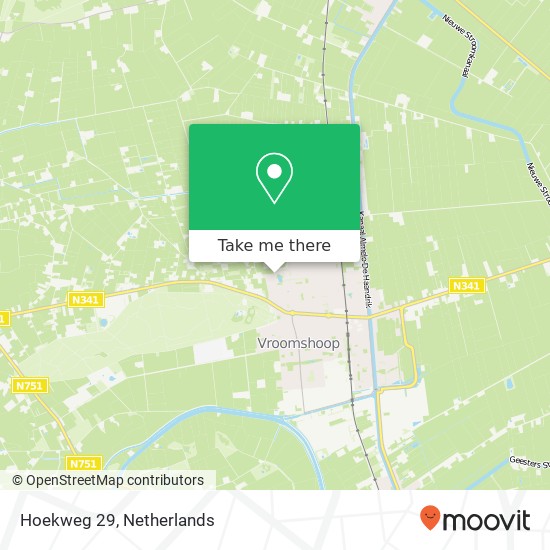 Hoekweg 29, 7681 EM Vroomshoop Karte