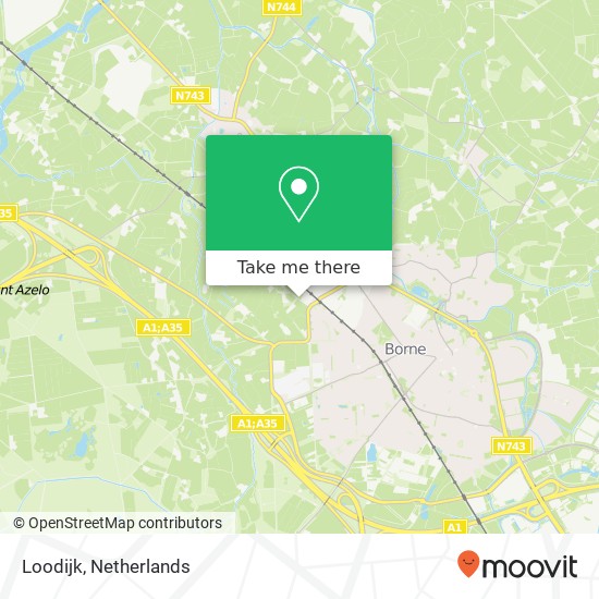 Loodijk, 7621 Borne map