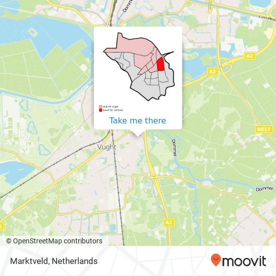 Marktveld, 5261 EC Vught map