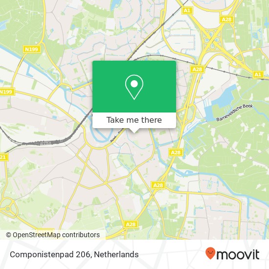 Componistenpad 206, 3816 DM Amersfoort map