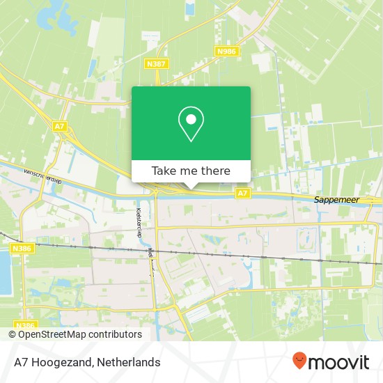 A7 Hoogezand, 9615 Kolham map