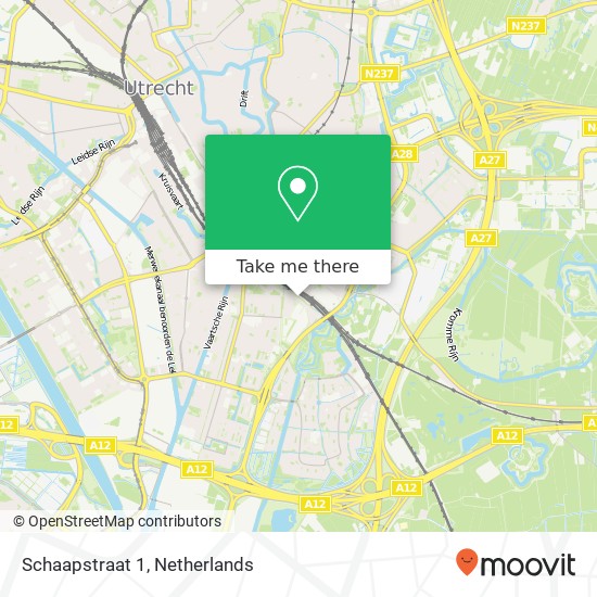 Schaapstraat 1, 3523 RT Utrecht Karte