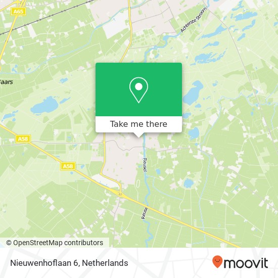 Nieuwenhoflaan 6, 5066 AG Moergestel Karte