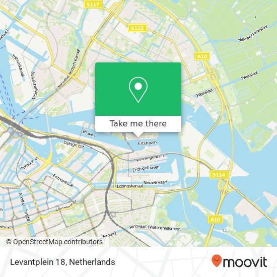 Levantplein 18, 1019 MK Amsterdam Karte