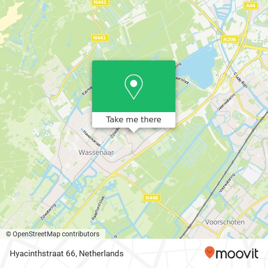 Hyacinthstraat 66, 2241 VV Wassenaar Karte