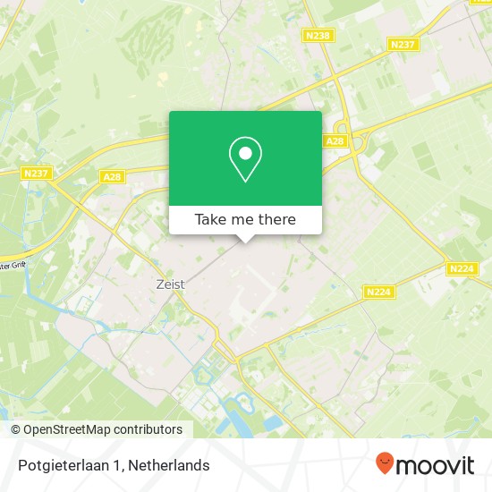 Potgieterlaan 1, 3702 Zeist map