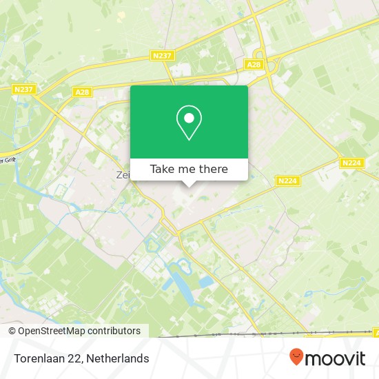 Torenlaan 22, 3701 VJ Zeist map