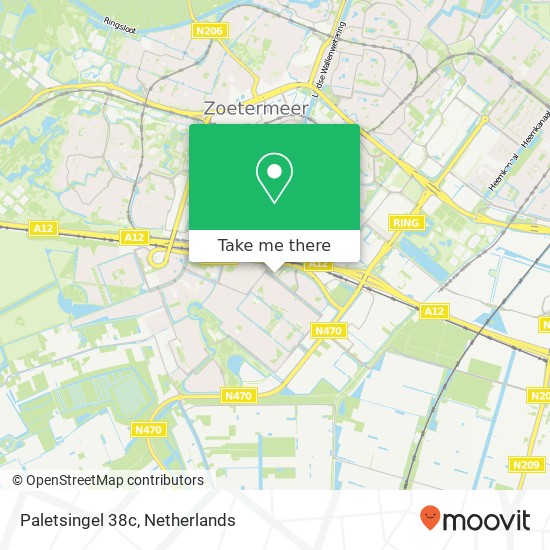 Paletsingel 38c, 2718 NT Zoetermeer map