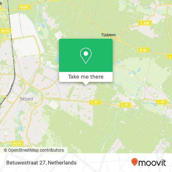 Betuwestraat 27, 6137 KB Sittard Karte