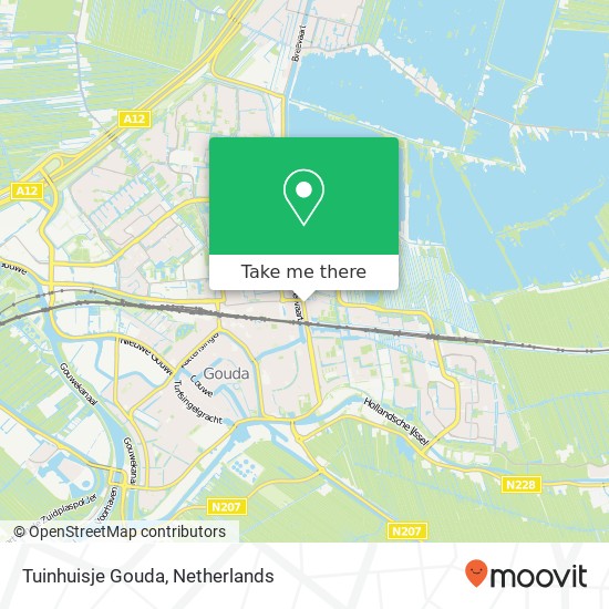 Tuinhuisje Gouda map