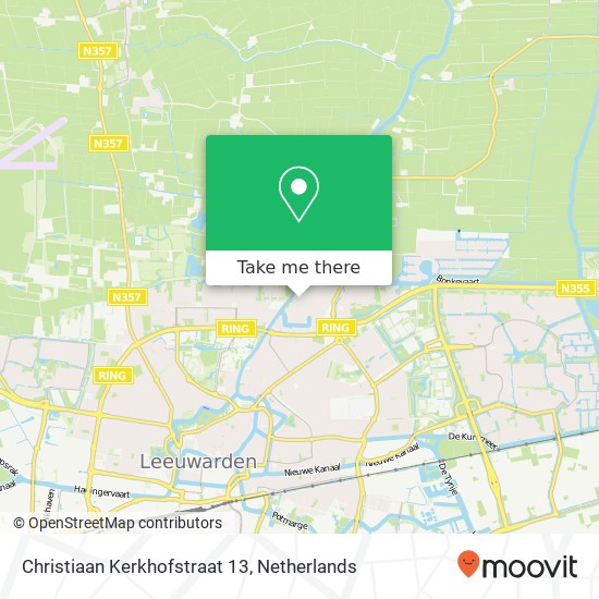 Christiaan Kerkhofstraat 13, 8923 GA Leeuwarden map