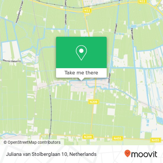 Juliana van Stolberglaan 10, 2391 EK Hazerswoude-Dorp Karte
