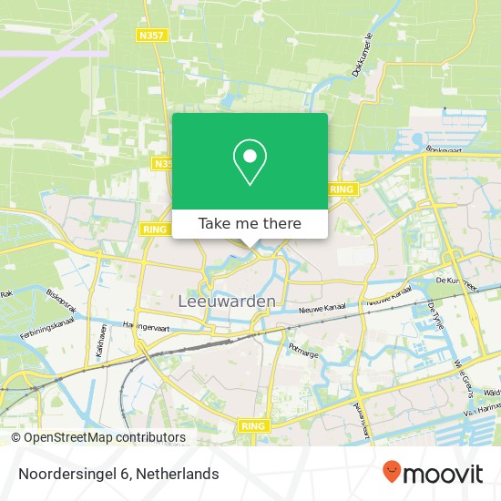 Noordersingel 6, 8917 BA Leeuwarden Karte