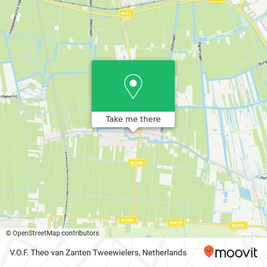 V.O.F. Theo van Zanten Tweewielers, Dorpsstraat 176 map