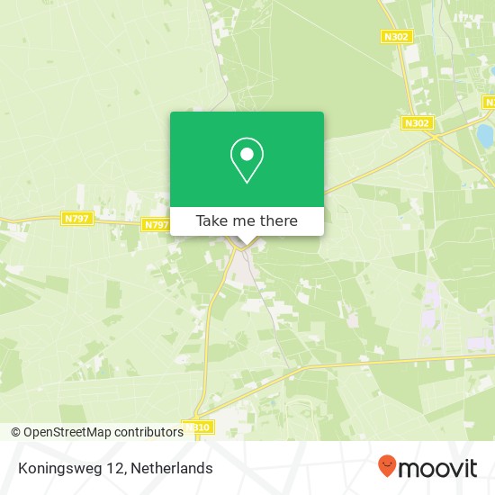 Koningsweg 12, 3886 KD Garderen map