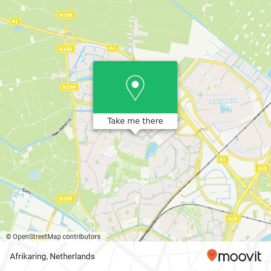 Afrikaring, 3823 Amersfoort map