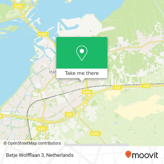 Betje Wolfflaan 3, 3842 HJ Harderwijk map