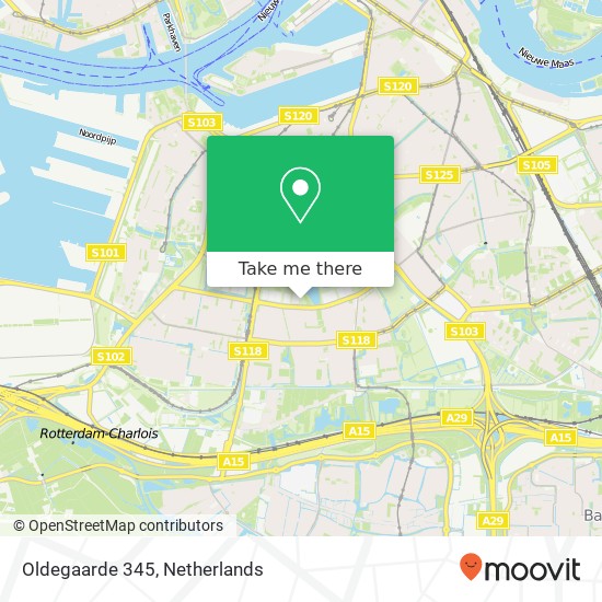 Oldegaarde 345, 3084 AA Rotterdam map