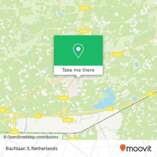 Bachlaan 3, 3781 HC Voorthuizen map