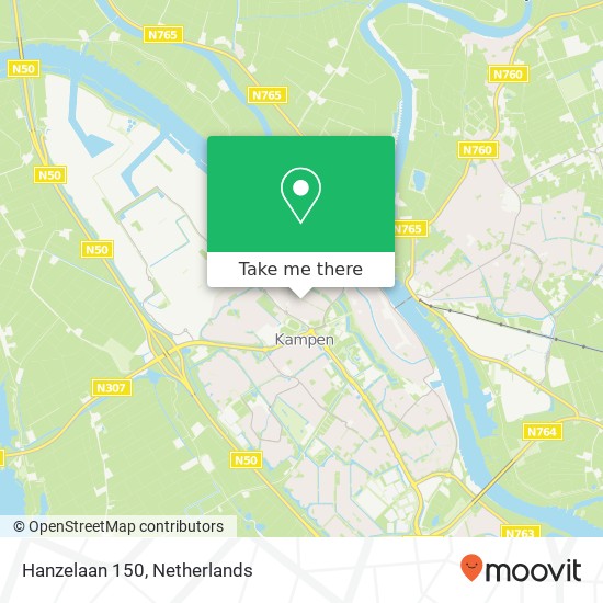 Hanzelaan 150, 8262 VG Kampen map