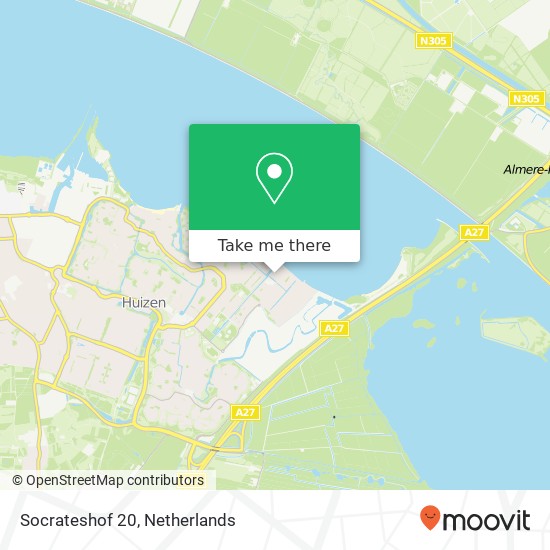 Socrateshof 20, 1277 EK Huizen map