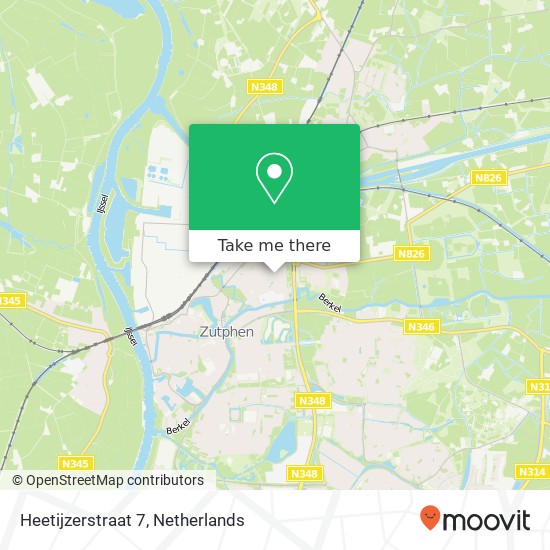 Heetijzerstraat 7, 7203 GW Zutphen Karte