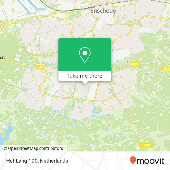 Het Lang 100, 7544 XD Enschede map