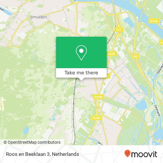 Roos en Beeklaan 3, 2071 TA Santpoort-Noord map