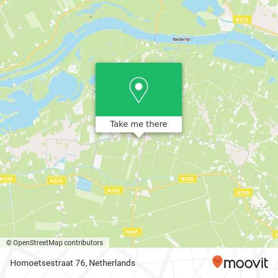 Homoetsestraat 76, 4024 HJ Eck en Wiel map