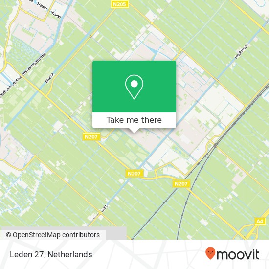 Leden 27, 2151 SC Nieuw-Vennep Karte
