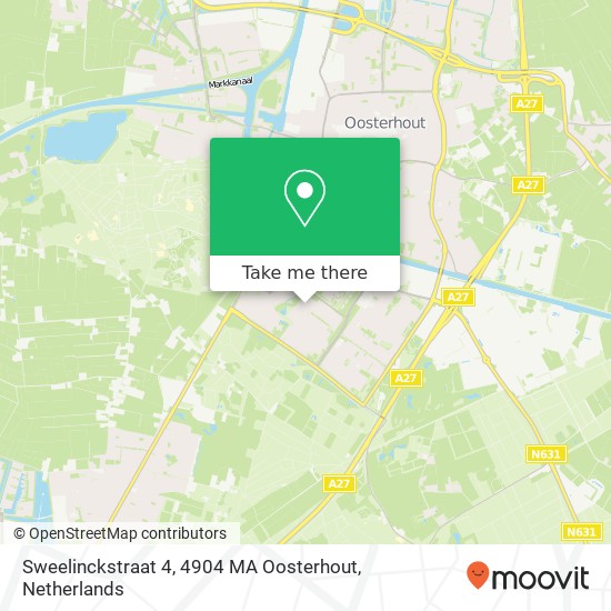 Sweelinckstraat 4, 4904 MA Oosterhout map