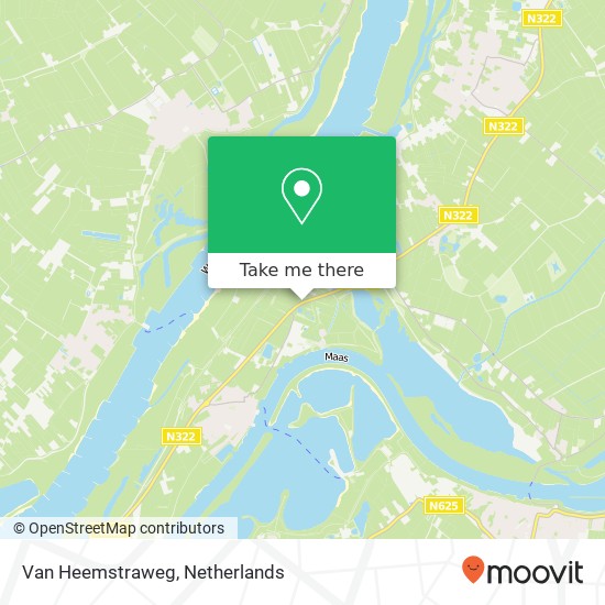 Van Heemstraweg, 6624 Heerewaarden map