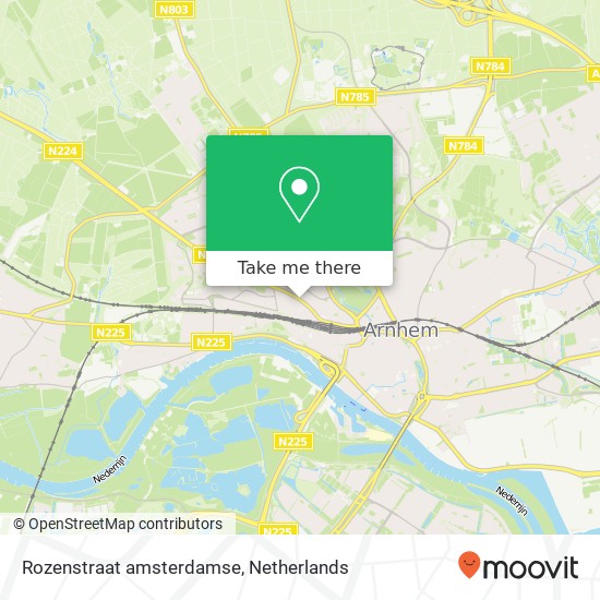 Rozenstraat amsterdamse, 6814 ED Arnhem map