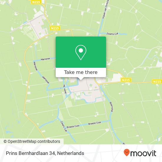 Prins Bernhardlaan 34, 3247 AR Dirksland Karte